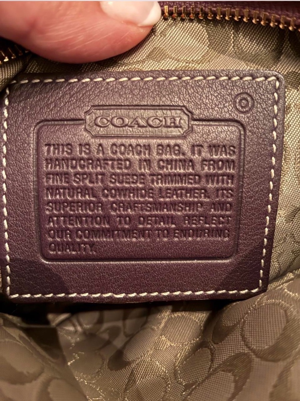 VINTAGE Coach Suede Mini bag in Rich Plum with Gold Hardware - Mint Condition - Picture 7 of 10